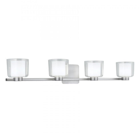 Elk Alexus 34 Inch Wide 4 Light Vanity Light in Brushed Nickel Model: 5334-BN-CL