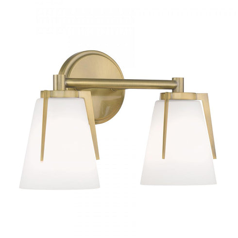 Elk Allure 13.75 Inch Wide 2 Light Vanity Light in Antique Brass Model: 2502-AN-MO