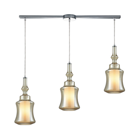 Elk Alora 3 Light MINI PENDANT in Polished Chrome Finish Model: 56502/3L