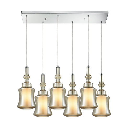 Elk Alora 6 Light MINI PENDANT in Polished Chrome Finish Model: 56502/6RC