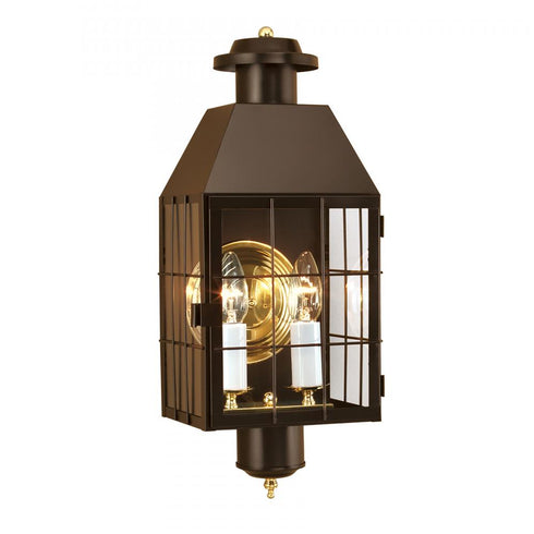 Elk American Heritage 21.75 Inch High 2 Light Outdoor Sconce in Black Model: 1093-BL-CL