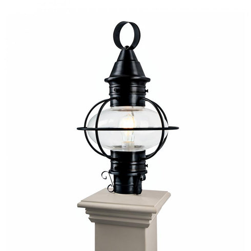 Elk American Onion 19 Inch High 1 Light Outdoor Post Light in Black Model: 1711-BL-CL