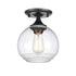 Elk Angie 8 Inch Wide 1 Light Semi Flush Mount in Matte Black Model: 81585/1