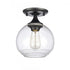Elk Angie 8 Inch Wide 1 Light Semi Flush Mount in Matte Black Model: 81585/1