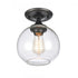 Elk Angie 8 Inch Wide 1 Light Semi Flush Mount in Matte Black Model: 81585/1