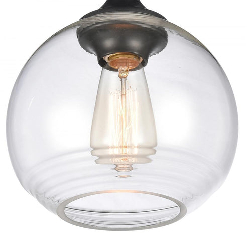 Elk Angie 8 Inch Wide 1 Light Semi Flush Mount in Matte Black Model: 81585/1