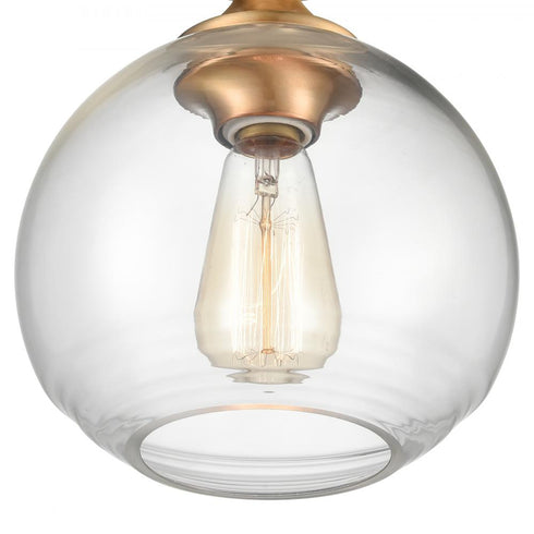 Elk Angie 8 Inch Wide 1 Light Semi Flush Mount in Satin Brass Model: 81565/1