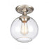 Elk Angie 8 Inch Wide 1 Light Semi Flush Mount in Satin Nickel Model: 81575/1