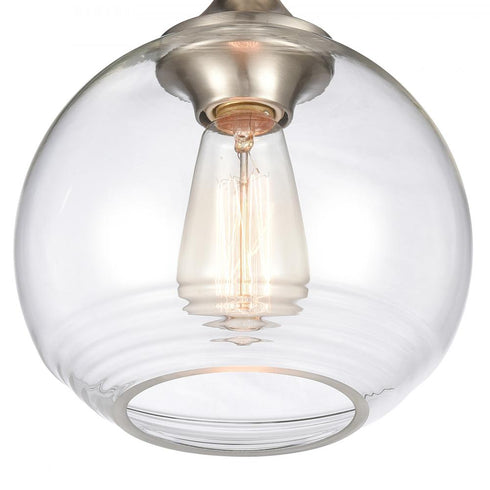 Elk Angie 8 Inch Wide 1 Light Semi Flush Mount in Satin Nickel Model: 81575/1
