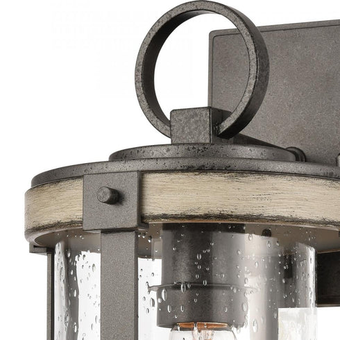 Elk Annenberg 16 Inch High 1 Light Outdoor Sconce in Anvil Iron Model: 89145/1