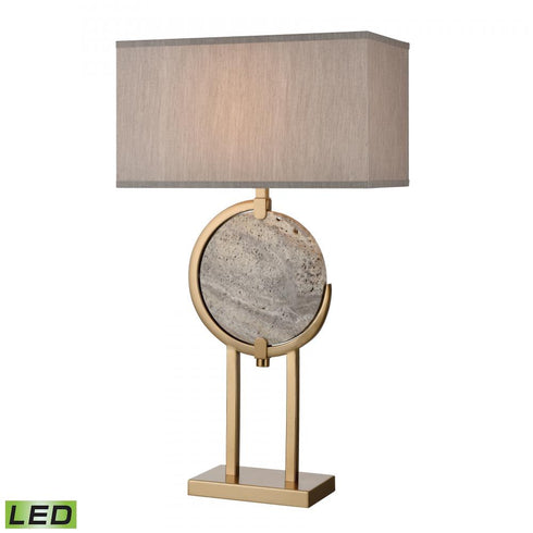 Elk_discontinued Arabah 32 Inch High 1 Light Table Lamp Cafe Bronze Includes LED Bulb in Gray Marble Finish Model: D4113-LED