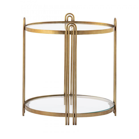 Elk Arch Accent Table Gold in Aged Brass Finish Model: H0895-10845