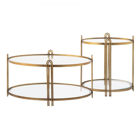 Elk Arch Accent Table Gold in Aged Brass Finish Model: H0895-10845