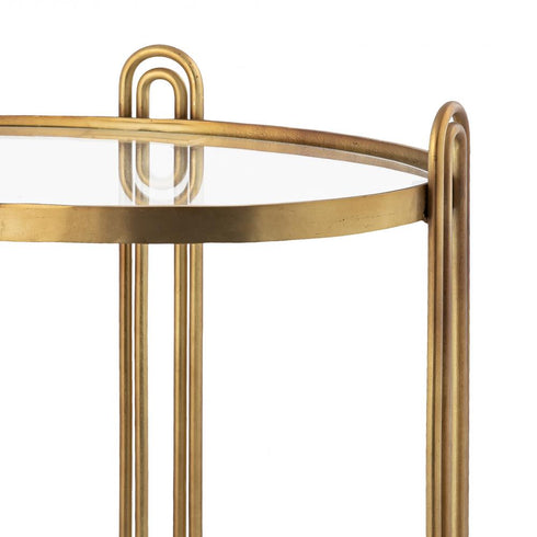 Elk Arch Accent Table Gold in Aged Brass Finish Model: H0895-10845