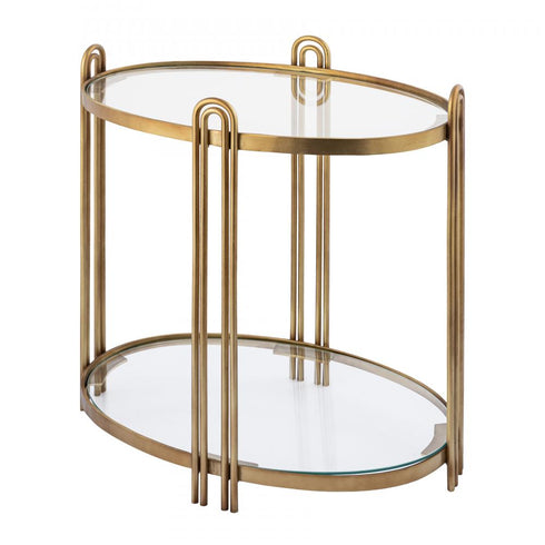 Elk Arch Accent Table Gold in Aged Brass Finish Model: H0895-10845