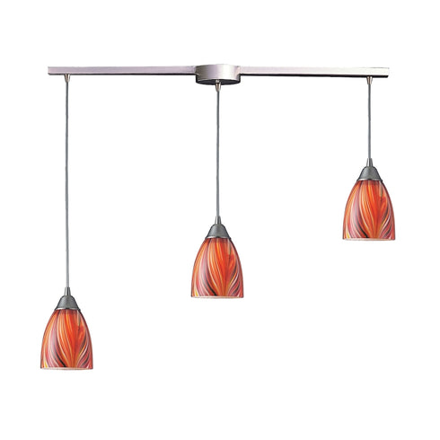 Elk Arco Baleno MINI PENDANT in Satin Nickel Finish Model: 416-3L-M