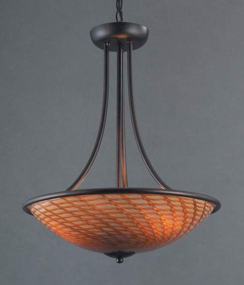 Elk Arco Baleno PENDANT in Dark Rust Finish Model: 418-3C-DR