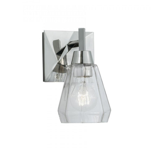 Elk Arctic Bath Series Arctic 8.5 Inch High 1 Light Sconce in Acid Dipped Black Model: 8281-ADB-CL