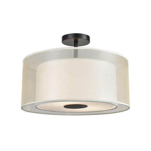Elk Ashland SEMI FLUSH MOUNT in Matte Black Finish Model: 46267/2