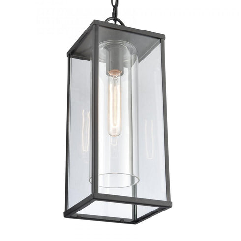 Elk Augusta 19 Inch High 1 Light Outdoor Hanging Light Matte Black Model: 90013/1