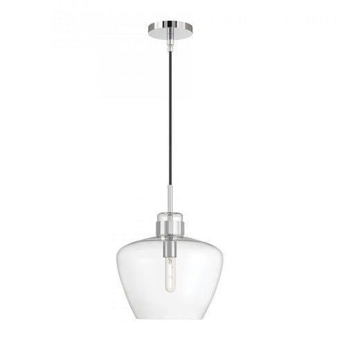 Elk Aurora 12 Inch Wide 1 Light Pendant in Chrome Model: 3741-CH-CL