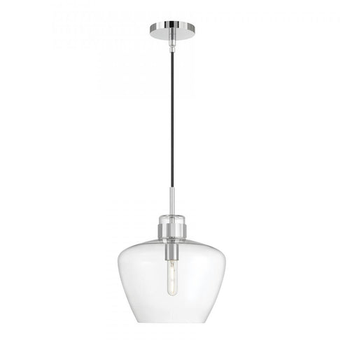 Elk Aurora 12 Inch Wide 1 Light Pendant in Chrome Model: 3741-CH-CL