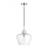 Elk Aurora 12 Inch Wide 1 Light Pendant in Chrome Model: 3741-CH-CL