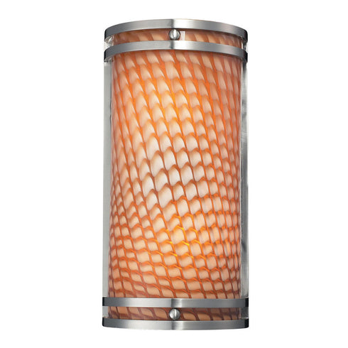Elk Autumn Breeze 2 Light ARCO BALENO COLLECTION COCOA in SATIN NICKEL Model: 540-2C-SN