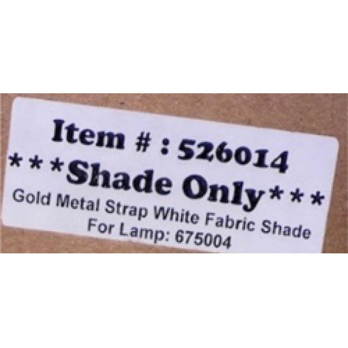 Elk Autumn Breeze Gold Metal Strap White Fabric Shade in Brown Finish Model: 526014