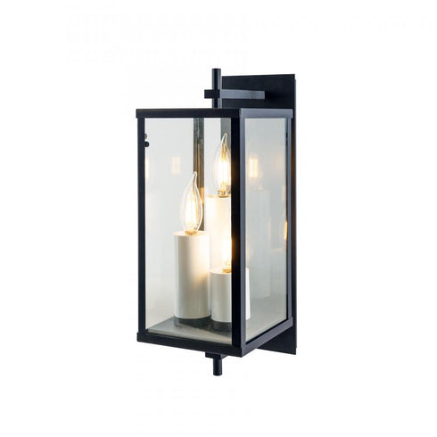 Elk Back Bay 16.75 Inch High 3 Light Outdoor Sconce in Aged Brass Model: 1150-AG-CL