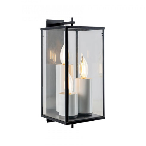 Elk Back Bay 24.5 Inch High 3 Light Outdoor Sconce in Aged Brass Model: 1151-AG-CL