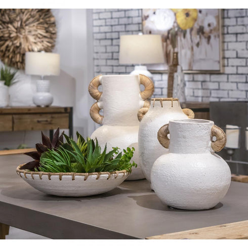 Elk Barcelona Vase Large in White Finish Model: S0077-9121