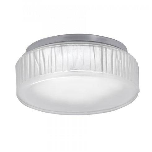 Elk Bark 7 Inch Wide Integrated LED Flush Mount in Polished Nickel Model: 5377-PN-FR