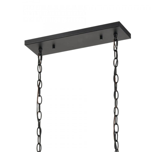 Elk Barrow ISLAND LIGHT in Matte Black Finish Model: 81417/6