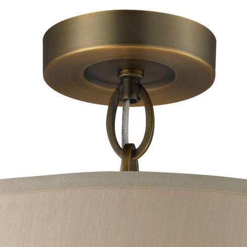 Elk Baxter SEMI FLUSH MOUNT in Brushed Antique Brass Finish Model: 31262/3