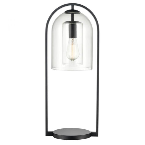 Elk Bell Jar 28 Inch High 1 Light Desk Lamp in Matte Black Model: S0019-9580