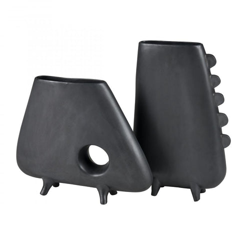 Elk Belton VASE JAR BOTTLE (2 pack) (2 pack) in Black Finish Model: H0017-9151