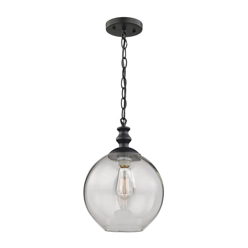 Elk Bergen MINI PENDANT in Matte Black Finish Model: 46222/1