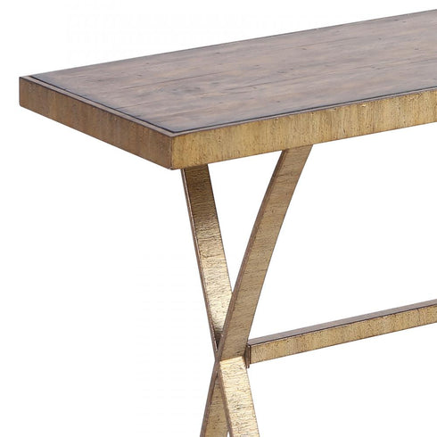 Elk Better Ending CONSOLE TABLE DESK in Aged Gold Finish Model: 164-006