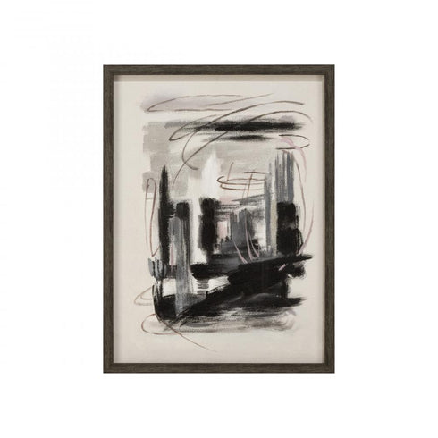Elk Beyer IV Abstract Framed Wall Art in Black Finish Model: H0056-10902