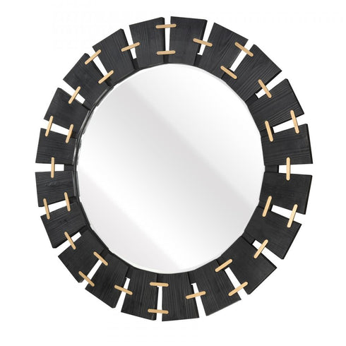 Elk Blade Mirror in Black Finish Model: H0036-10610