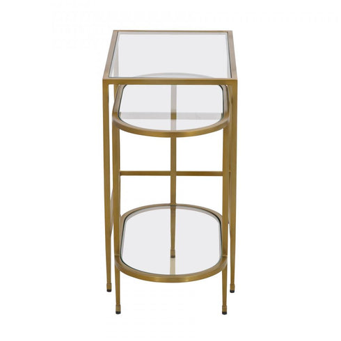 Elk Blain Nesting Table Set of 2 Brass in Antique Brass Finish Model: H0805-9915/S2