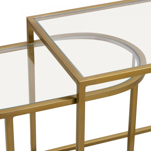 Elk Blain Nesting Table Set of 2 Brass in Antique Brass Finish Model: H0805-9915/S2
