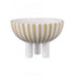 Elk Booth Striped Bowl Large (2 pack) (2 pack) in White Finish Model: H0017-10642