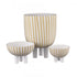 Elk Booth Striped Bowl Small (2 pack) (2 pack) in White Finish Model: H0017-10643