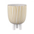 Elk Booth Striped Vase in White Finish Model: H0017-10641