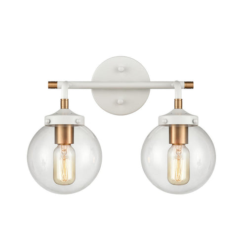 Elk Boudreaux 15 Inch Wide 2 Light Vanity Light in Matte White Model: 24431/2