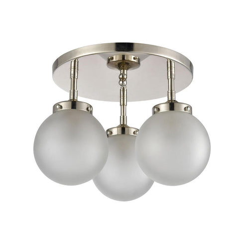 Elk Boudreaux 3 Light SEMI FLUSH MOUNT in Polished Nickel Finish Model: 15362/3