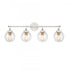 Elk Boudreaux 33 Inch Wide 4 Light Vanity Light in Matte White Model: 24433/4
