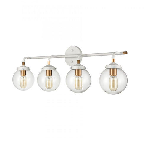 Elk Boudreaux 33 Inch Wide 4 Light Vanity Light in Matte White Model: 24433/4